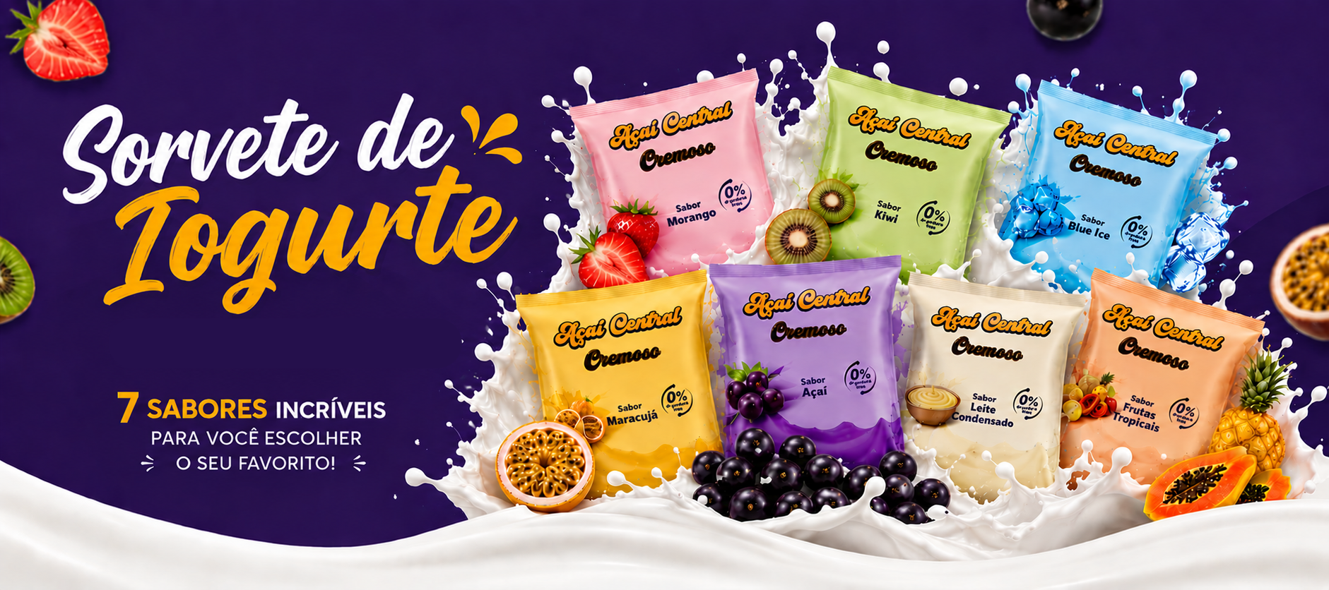 Sorvete de Iogurte Cremoso