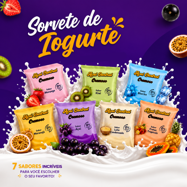 Sorvete de Iogurte Cremoso