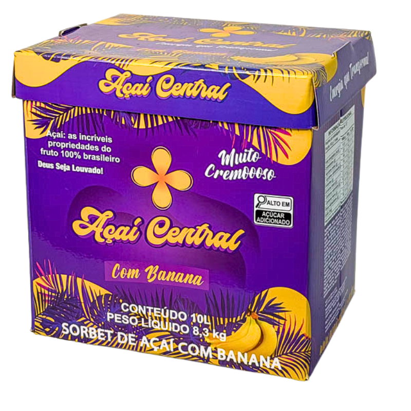 AÇAI COM BANANA - CX de 10 LITROS